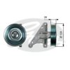 GATES T36427 Deflection/Guide Pulley, v-ribbed belt